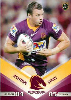 2010 Daily Telegraph NRL #8 Ashton Sims Front
